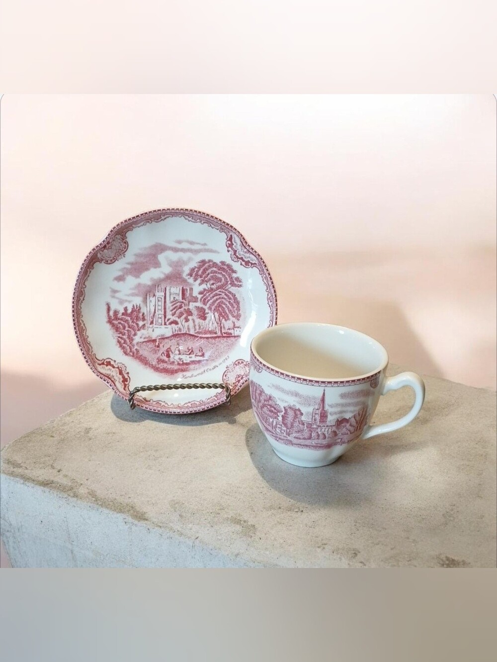 Johnson Brothers Tea Cup And Saucer Set Old Britain Castles